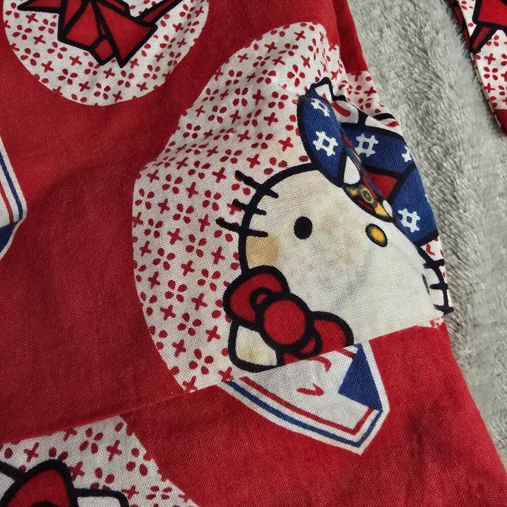 Vintage Hello Kitty Japanese Kids Kimono Robe Red Kawaii Festival Wear Kawaii - Picture 14 of 16